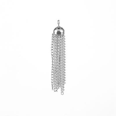 1.75 Inch Silver Plated Tassel - Goody Beads