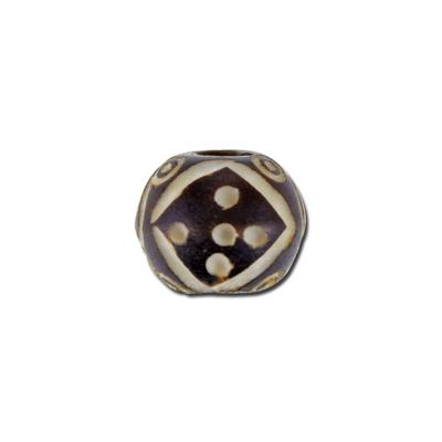 9mm Hand-carved Round Bone Bead - Goody Beads