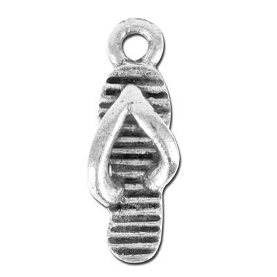 19mm Antique Silver Beach Sandal Pewter Charm - Goody Beads