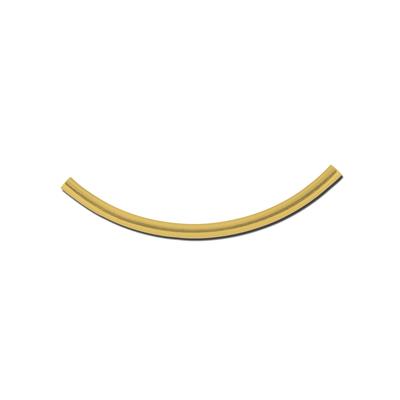 38mm Gold Plated Curved Tube Bead - Goody Beads