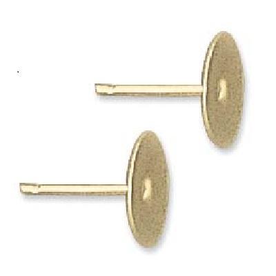 8mm Gold Post Earrings - Goody Beads