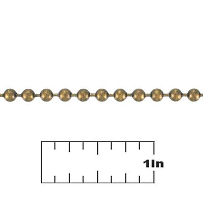 3.2mm Antique Brass Ball Chain - Goody Beads