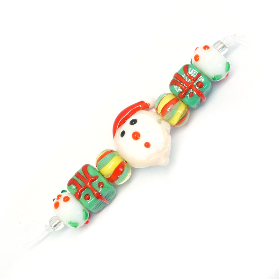 Christmas Day Lampwork Bead Set - Goody Beads