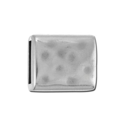 Antique Silver Rectangular Slider for Flat Leather - Goody Beads