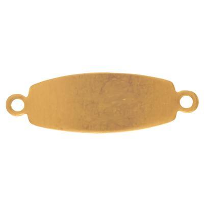 1 Inch Connecting Oval with 2 Holes Brass Stamping Blank - Goody Beads