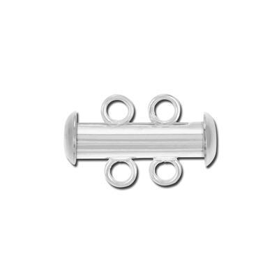 Silver 2 Strand Tube Clasp - Goody Beads