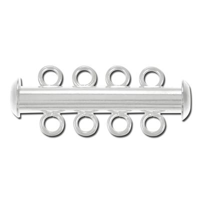 Silver 4 Strand Tube Clasp - Goody Beads