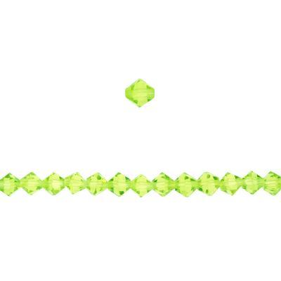 3mm Bicone Peridot Glass Crystal Beads - Goody Beads