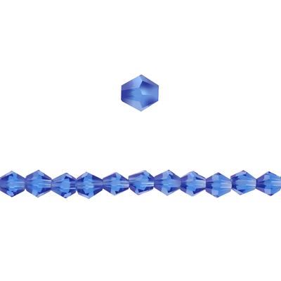 4mm Bicone Sapphire Glass Crystal Beads - Goody Beads