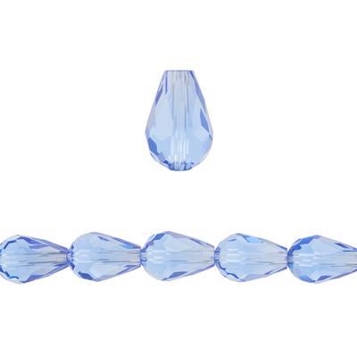 11mm Light Sapphire Faceted Teardrop Crystal Beads - Goody Beads