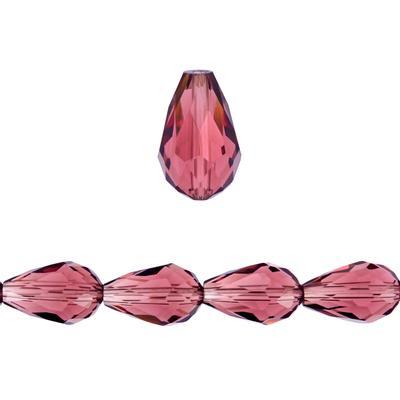 15mm Amethyst Faceted Teardrop Crystal Beads - Goody Beads