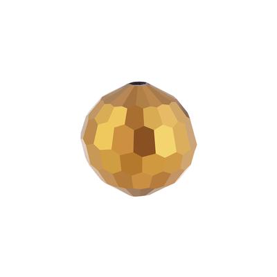 6mm Metallic Gold Round 96-Facet Chinese Crystal Beads - Goody Beads