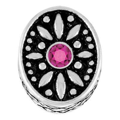 Fuchsia Stones Sonnet Slider Charm - Goody Beads