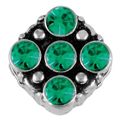 Emerald Stones Novella Slider Charm - Goody Beads