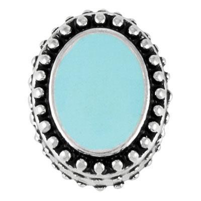 Light Blue Stone Aurora Slider Charm - Goody Beads