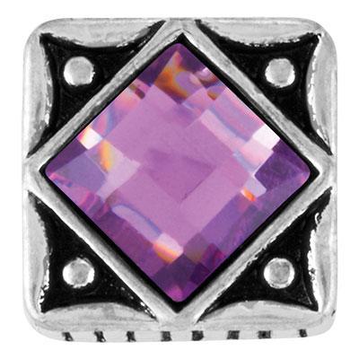 Delight Purple Stone Square Slider Charm - Goody Beads