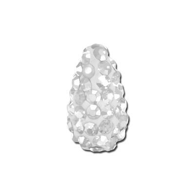 15mm Teardrop Crystal Rhinestone Pavé Bead - Goody Beads