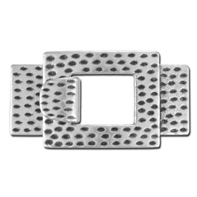 Antique Silver Leopard Print Buckle Clasp for Flat Leather - Goody Beads