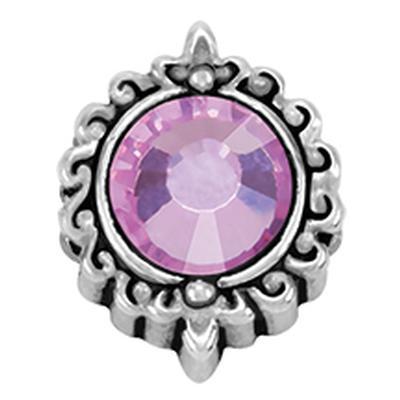 Rose Stone Regal Slider Charm - Goody Beads