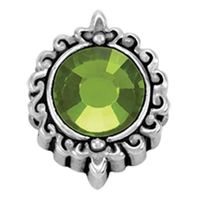 Olivine Stone Regal Slider Charm - Goody Beads