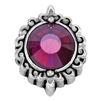 Amethyst Stone Regal Slider Charm - Goody Beads