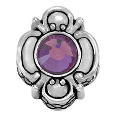 Light Amethyst Stone Lyndhurst Slider Charm - Goody Beads