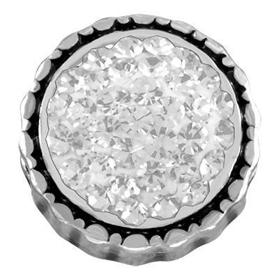 Clear Round Pave Cluster Slider Charm - Goody Beads