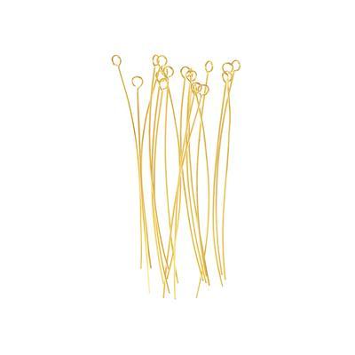 1 Inch Gold Plated 24 Gauge Eyepins - Goody Beads