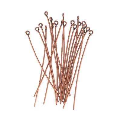 2 Inch Antique Copper Plated 20 Gauge Eyepins - Goody Beads