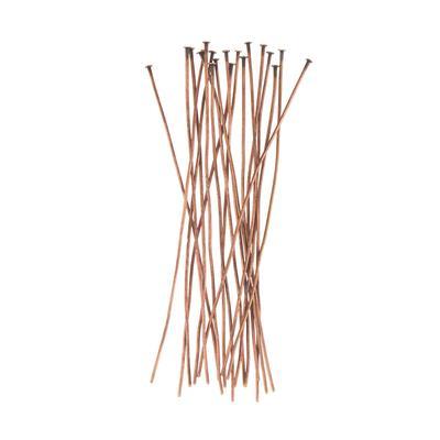 2 Inch Antique Copper Plated 24 Gauge Headpins - Goody Beads