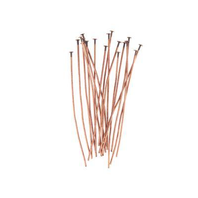 1 Inch Antique Copper Plated 22 Gauge Headpins - Goody Beads