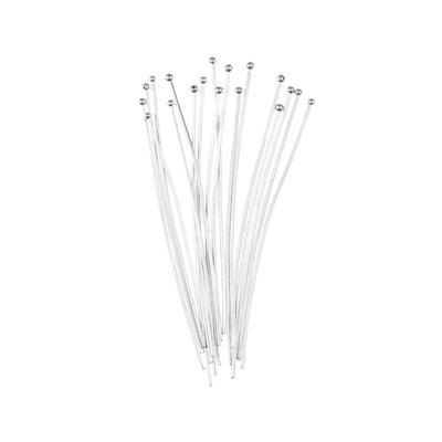 1.5 Inch Silver Plated 21 Gauge Headpins with Ball Top - Goody Beads