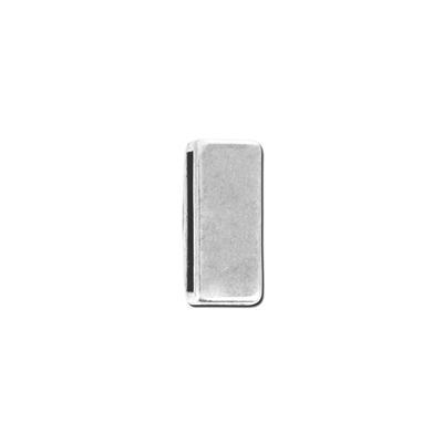 Antique Silver Large Plain Bar Slider for Flat Leather - Goody Beads