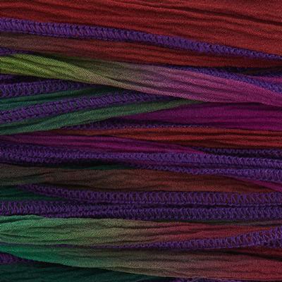 Jewel Tone Blend Hand Dyed Silk Ribbon