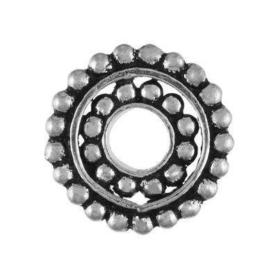 17mm Silver Plated Bali Style Disc Spacer - Goody Beads