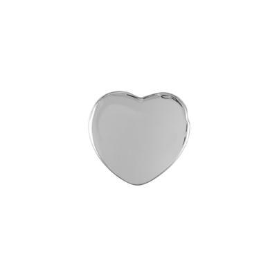 6mm Silver Rhodium Plated Heart Beads - Goody Beads