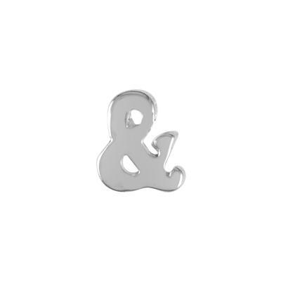 6mm Silver Rhodium Plated Ampersand Beads - Goody Beads