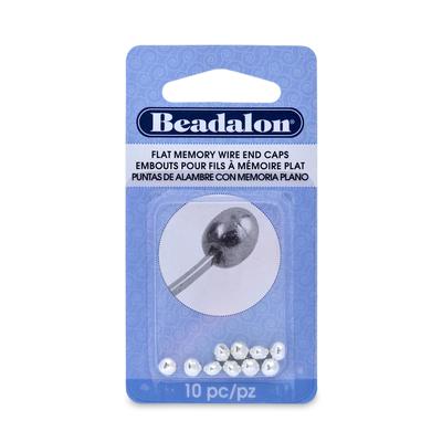 Silver Flat Memory Wire End Cap - Goody Beads