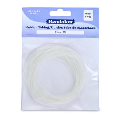 1.7mm Frost Hollow Rubber Tubing - Goody Beads