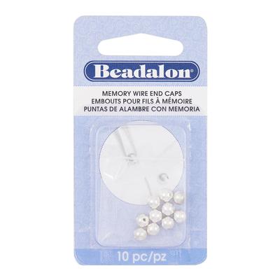 5mm Silver Round Memory Wire End Caps - Goody Beads