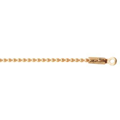 1mm Matte Gold Crimp with Loop Chain Ends - Goody Beads