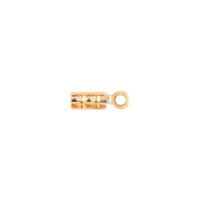 1mm Gold Crimp with Loop Chain Ends - Goody Beads