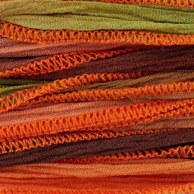 Pumpkin Patch Hand Dyed Silk Ribbon - Goody Beads