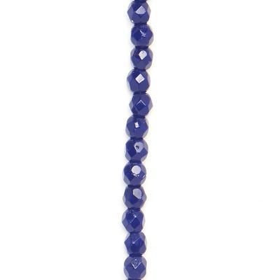 2mm Navy Blue Faceted Czech Fire Polish Beads - Goody Beads