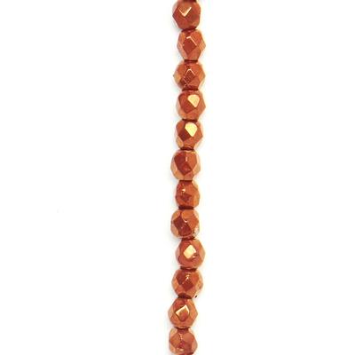 2mm Patina Copper Bronze Faceted Czech Fire Polish Beads - Goody Beads