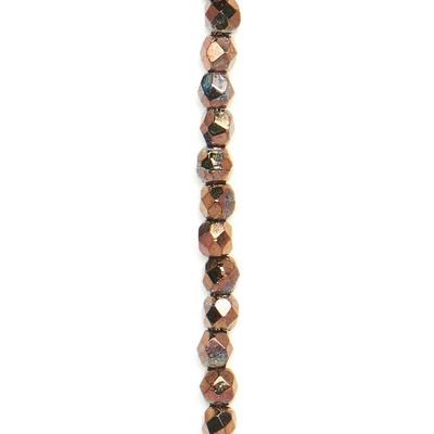 2mm Jet Bronze Vega Clay Faceted Czech Fire Polish Beads - Goody Beads