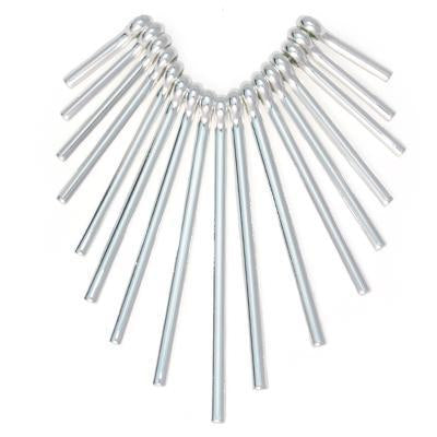 17 Piece Silver Plated Brass Graduated Fan Pendant Set - Goody Beads