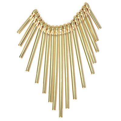 17 Piece Gold Plated Brass Graduated Fan Pendant Set - Goody Beads