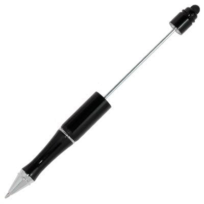 Black  - Metal Bead Pen with Stylus