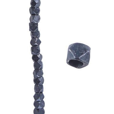 2mm Cornerless Cube Black Over Brass Beads - Goody Beads